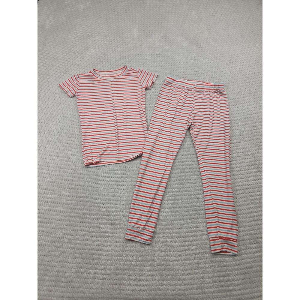 Plain Jane Pajama Set Youth 6 Striped Short Sleeve & Pants Super Soft Set